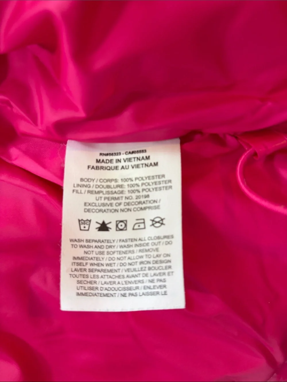 Nike Women’s Hot Pink Hooded Quilted Puffer Jacket